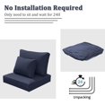 thumbnail image 7 of Pakunoda Outdoor Cushions Replacement, 8 Piece Sectional Cushion Fits 3-Seat, 4” Foam Deep Seat, for Patio Rattan Wicker Replacement Cushion, Liner&Cover, Navy Blue, 7 of 7