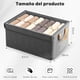 thumbnail image 2 of 6pcs Cajas de Almacenamiento, Cajones Organizadores, Organizadores y Cubos de Almacenaje Apilables y Abatibles con Asas y Ventana y Estructura Acero,Contenedor de Ropa para Ropa (gris), 2 of 16