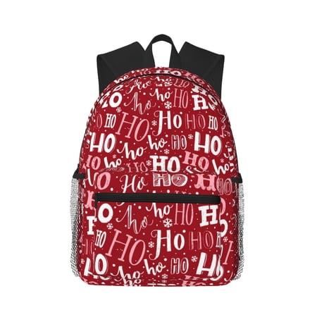 Defioc Ho Funny Christmas Pattern Laptop Backpack for Men and Women Casual Backpack Dayback Sports Bookbag for Travel Running Hiking