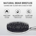 thumbnail image 3 of Halovida Detangling Hair Brush, Double Layer Design with Boar Bristles, Scalp Massage Brush, Chrome, 3 of 5