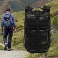 thumbnail image 3 of Portable Hiking Daypack Adventure Travel Survival 30L Pack rge Rucksack for Travel Hunting CP negro Baoblaze Mochila de senderismo de caza, 3 of 8