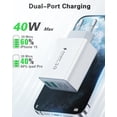 thumbnail image 2 of Cargador USB-C de 40W con 4 Puertos para Carga Rápida Compatible con iPhone 17 16 15 Samsung Galaxy iPad y Teléfonos Móviles, 2 of 7