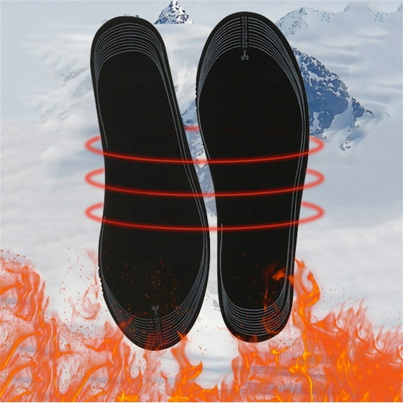 TopLLC 1 Pair Heated Insoles Electric Pads Unisex Foot Warmers USB Rechargeable Shoes a pair of insoles