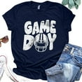 thumbnail image 1 of TINZ T-Shirt à Manches Courtes de Rugby à Col Rond Coupe Décontractée pour Femmes Haut Décontracté Ample pour Tous les Jours Haut Long pour Femmes Chandails d'Exercice Femmes Shorts de Bain Femmes, 1 of 2