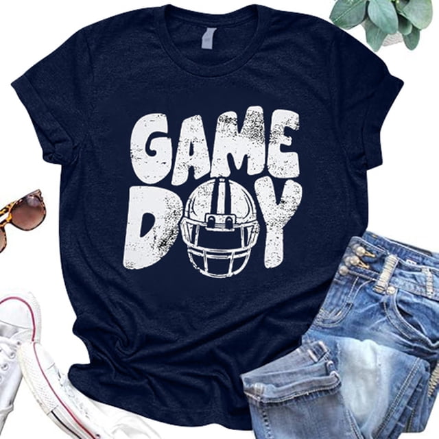 TINZ T-Shirt à Manches Courtes de Rugby à Col Rond Coupe Décontractée pour Femmes Haut Décontracté Ample pour Tous les Jours Haut Long pour Femmes Chandails d'Exercice Femmes Shorts de Bain Femmes