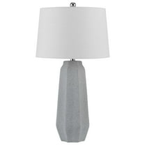 Cal Lighting 150W 3 Way Drayton Ceramic Table Lamp With Hardback Fabric Shade (Sold In Pairs)