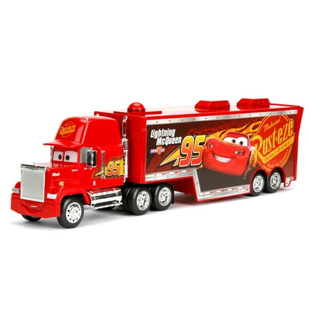 Disney Pixar Cars 3 Mack with Lightning McQueen Trailer Holds 2 ...