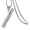 Silver, variant on Mens 18k Gold Plated Iced Out Cigarette Holder Stainless Steel CZ Pendant Hip Hop Necklace