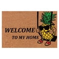 thumbnail image 1 of Binwennn Tapis de Porte Imprimé Lettre Ananas Tapis de Porte pour Entrée Porte d'Entrée Extérieure Tapis de Porche avec Tapis de Sol en Polyester Grande Couverture Jetée une Grande Couverture Jetée pour Canapé, 1 of 7