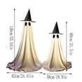 thumbnail image 2 of Large Light-Up Halloween Ghost Decoration for Outdoor Yard, Front & Indoor Party Decor - Glowing Stand-Up Lawn Prop for Holiday, 1Pack B, 2 of 5
