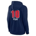 thumbnail image 3 of Women's Trevor Story Navy Boston Red Sox Fastball Player Name & Number Pullover Hoodie, 3 of 3