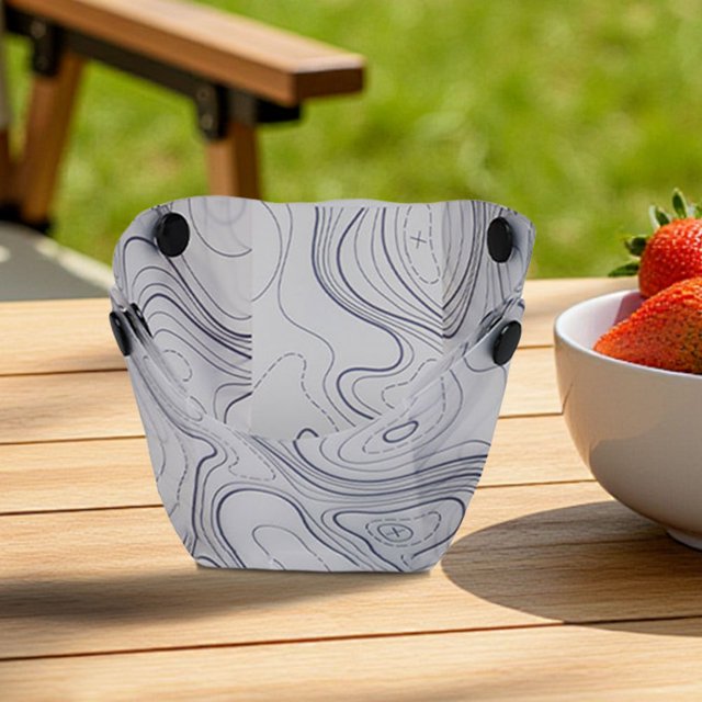 Combinación Vajilla Plegable Ligera Al Aire Libre para Senderismo (taza Blanca)