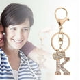 thumbnail image 3 of Stylish Metal Alphabet Letter Keychain Fashion Jewelry Accessory for Bags and Personal Items with Exquisite Encrusted Detailing, 3 of 5