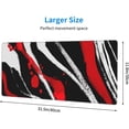 thumbnail image 3 of Black White Red Abstract Gaming Mouse Pad Extended Large Mouse Mat 31.5 X 11.8 Inch Nonslip Rubber Base Long Desk Pad Stitched Edges Mousepad Mice Pad for Office Home Game, 3 of 6