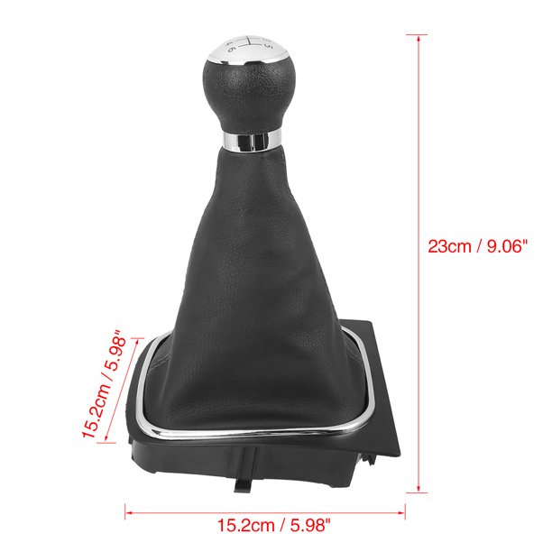 6 Speed Gear Stick Shift Knob Gaiter Boot Cover for VW Golf 6 MK5 MK6