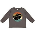 thumbnail image 3 of Inktastic Theater Masks Acting Gift Retro Sunset Boys or Girls Long Sleeve Toddler T-Shirt, 3 of 5