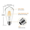 thumbnail image 2 of YANSUN Vintage LED Edison Bulb, 6W, Equivalent 60W, Warm White 2700K, Non-Dimmable LED Filament Light Bulb, E26 Base for Pendant, Chandeliers and Decorative Fixtures, 4 Pack, 2 of 5