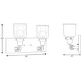 thumbnail image 7 of Progress Lighting Rushton 2-Light Wall Sconce, Brushed Nickel, Clear Glass Shades, 7 of 7