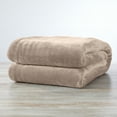 thumbnail image 3 of Great Bay Home Velvet Plush Fleece Reversible Sherpa Warm and Cozy Bed Blanket  (Full / Queen, Camel), 3 of 6
