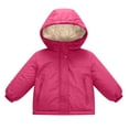 thumbnail image 2 of CBASIHI Winter Coats with Pockets for Toddler Girl Warm Fleece Cute Casual Long Sleeve Thick Hooded Zip Up Jackets Hot Pink 12 T, 2 of 9