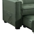 thumbnail image 4 of 82 " Adjustable Sofa Pull Out Trundle Tufted Dark Green, 4 of 5