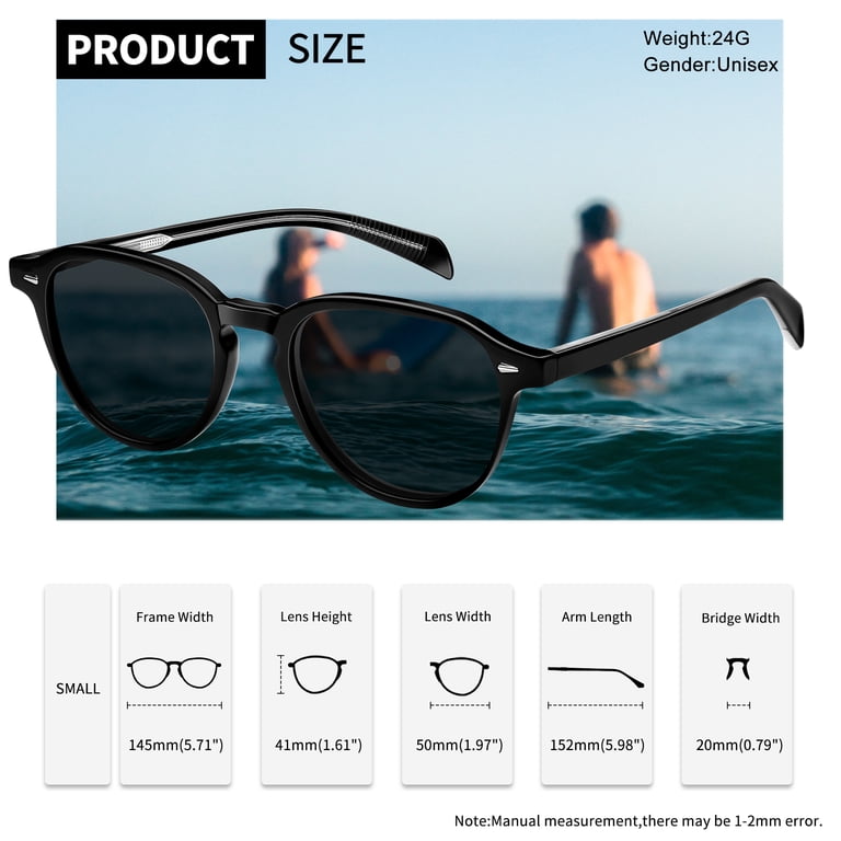 Joopin Acetate Polarized Sunglasses for Women Men Retro  display picture 1
