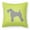 Green, variant on Carolines Treasures BB3692PW1818 Kerry Blue Terrier Checkerboard Blue Fabric Decorative Pillow