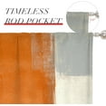 thumbnail image 6 of Orange Retro Valance Curtains for Living Room, Abstract Geometric Pattern Semi Sheer Kitchen Valances for Windows, Rod Pocket Short Window Treatment Decor, 52x18, 6 of 6