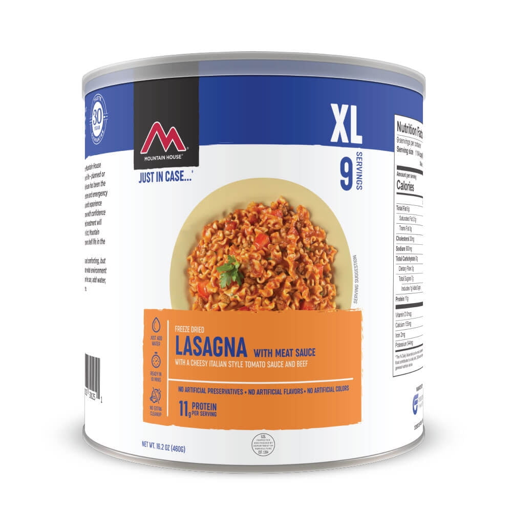 (6 Cans Pack) Mountain House Lasagna with Meat Sauce Emergency Food for Camping and Hiking #10 Can ✅
