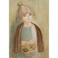 thumbnail image 2 of Tadeusz Makowski 18x24 Black Ornate Framed Double Matted Museum Art Print Titled: A Girl with a Basket of Pears (1927), 2 of 5