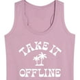 thumbnail image 3 of Instant Message - Take it Offline - Women's Racerback Tank Top, 3 of 6