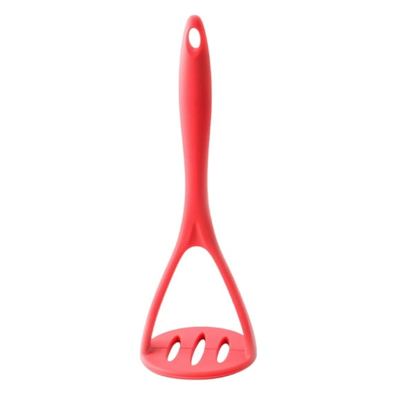 Silicone Potato Masher, Ongmies Silicone Potato Masher for Home Kitchen Use A Practical and Tool with Efficient Mashing Design and Versatile Functionality for Various Foods, Red