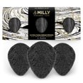 thumbnail image 1 of Esponja Konjac para la cara | Todo natural y reutilizable | Esponja facial Konjac con carbón de bambú activado | Esponja exfoliante suave para el rostro | Limpieza para todo tipo de piel | Biodegradab, 1 of 5