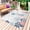 Coral Red Navy Blue, variant on Blue Coastal Outdoor Rug 6x9 Ft - Reversible Patio Rug Outdoor Camping Rugs, Summer Beach Turtle Coral Starfish Jellyfish Indoor Outdoor Area Rugs, Non-Slip Outdoor Carpet Runner for Deck/Porch