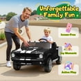 thumbnail image 5 of Joyracer Shelby GT350 Ride ons, 4WD 24 Volt Ride on Toys for Kids, 2 Seats Electric Car with Remote Control, Ride on Cars, Toy Gift with LED Lights, Music, Horn, Bluetooth, USB, Black, 5 of 13