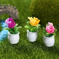 Cheers US 5Pcs/Set Artificial Succulents Plants Fake Mini Potted Succulent Plant in Pots Faux Plastic Decor for Office Home Bathroom Table Desk Bedroom Colored Aesthetic Decoration
