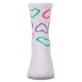 thumbnail image 2 of MeMoi Girls "All Over Hearts" Cotton-Rich Novelty Crew Sock - Girls - Female, 8, White, 2 of 3