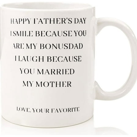 Stepdad Gift For Father's Day, Gift For Bonus Dad, Father's Day Gift For Bonus Dad, Funny Father's Day Gift For Step Dad, Ceramic Novelty Coffee Mugs 11oz, 15oz Mug, Tea Cup, Gift Presen