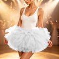 thumbnail image 2 of Kilaqueen Women's Five Layer Tulle Tutu Skirt with Elastic High Waist, Short Fluffy Costume Skirt for Dance, Rave, Party and Dress Up Outfits, 2 of 7