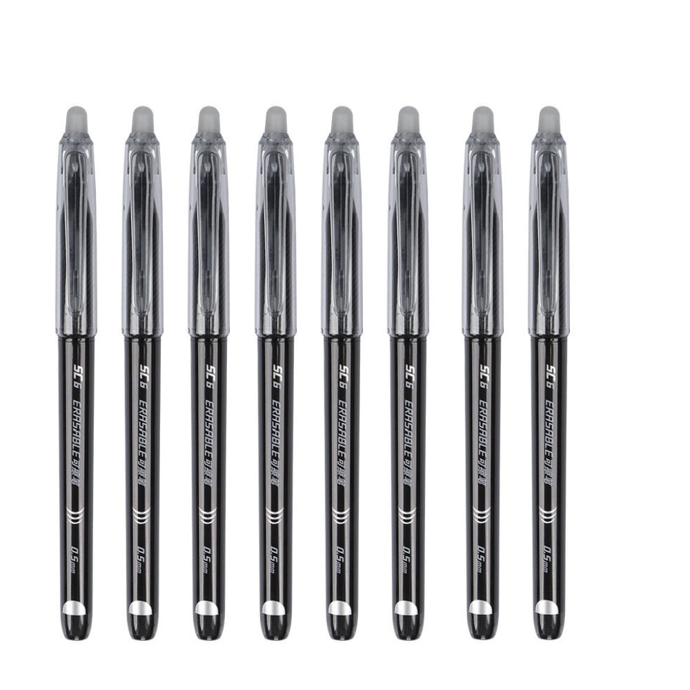 BORISCA 12PCS Boligrafos Borrable con Puntas de 0.5 mm, Bolis Borrables de Colores 2 Gomas de Borrar Boli Borrable Bolígrafos de Tinta Borrables para Niños Estudiantes Adultos Aprendizaje y oficina