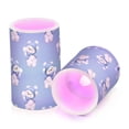 thumbnail image 2 of Bear Wearing A Blue Winter Hat Pattern Flameless LED Candle Set with Remote, Battery Operated Color Changing Pillar Candles, Set of 2, 2 of 7