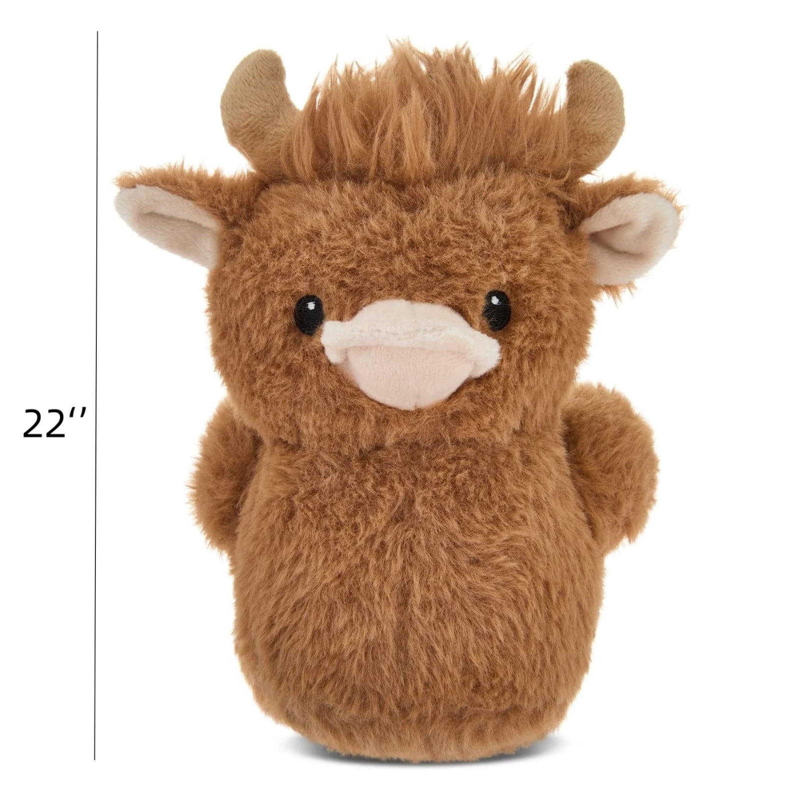 WKSCLPAI Highland Cow Duck Plush Stuffed Animal, Cute Novelty Easter Highland Cow Duck Plush Toy, Soft Fluffy Cuddly Farm Animal Companion for Kids, Easter Gift, 22 In