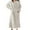 White, variant on BRGZLK Women's Flannel Nightgown Fuzzy Fleece Cozy Long Sleeve Solid Color Extended Style Plush Pullover Sleepdress with Pocket Pink L