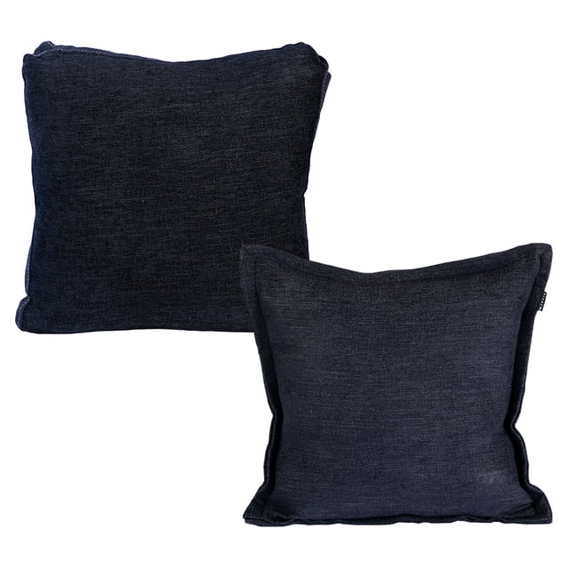 Set de 2 Cojines Decorativos DICASA Niz Azul 1 Cuadrado 1 Cuadrado Grande