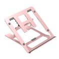 thumbnail image 1 of Soporte ajustable para computadora portátil de aleación de aluminio Soporte de soporte para computadora portátil de metal Soporte de escritorio, oro rosa kenally EL2754-01B, 1 of 2