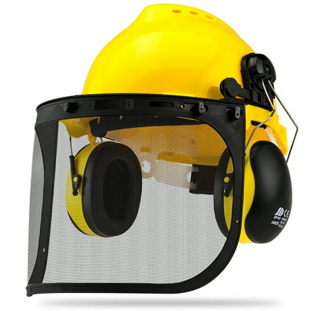 Neiko Professional Safety Helmet | 4-in-1 Construction Hard Hat Ear Face