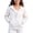 White, variant on Girls Cute Hooded Jacket Full Zip Soft Fleece Bow Long Sleeve Sweatshirt Coat with Side Pockets Casual Daily Outwear Tops 12-13Y