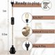 thumbnail image 3 of 2 Pairs Hemp Rope Pendant Light Cable 4.5m, E27 Outlet Switch with Bulb Cable Cord for DIY Light Industrial Pendant Light, 3 of 4