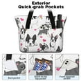 thumbnail image 2 of Tote Bag for Women - Pug and Love Heart Shoulder Bag - Large Utility Work Duffle Bag with Zipper Handbag for Travel, Work, Sprots, 2 of 5