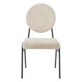 thumbnail image 5 of Modway Craft Upholstered Fabric Dining Side Chairs in Black Beige, 5 of 9